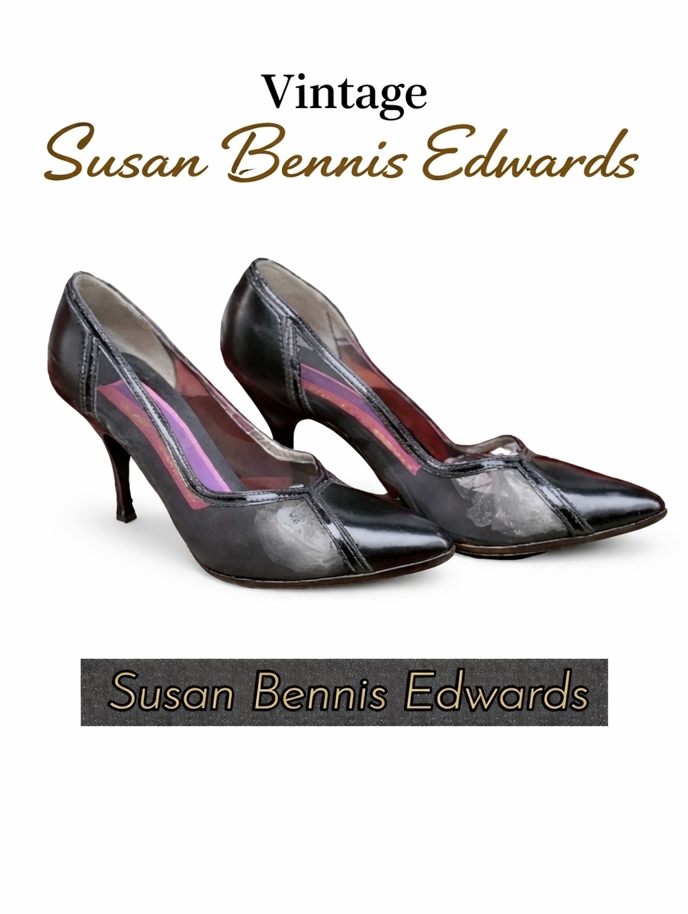 Vintage Susan Bennis‎ Edwards Vintage mesh stilettos 9.5